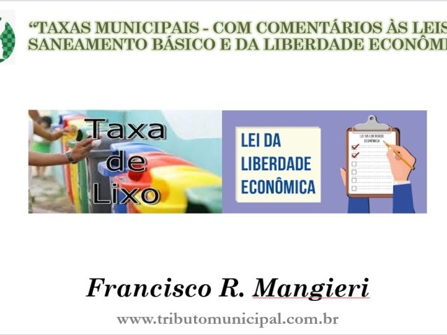 TAXAS MUNICIPAIS - LEIS DO SANEAMENTO BÁSICO E LIBERDADE ECONÔMICAMICA - 3h - A Lei da Liberdade Econômica (Lei nº 13.874/2019) tem gerado dúvidas no campo tributário municipal, especialmente quanto às taxas de polícia cobradas pelas prefeituras para a liberação dos alvarás de localização e funcionamento. Atentos a tais dúvidas, incluímos neste curso um capítulo voltado totalmente às regras da recentíssima Lei da Liberdade Econômica que impactam as fiscalizações municipais. E mais: Qual deve ser o papel de uma taxa dentro no sistema tributário municipal? Será que o Município instituiu corretamente suas taxas? Será que ainda restam algumas taxas para o (seu) Município instituir? Quais critérios vêm sendo aceitos pela nossa jurisprudência para a composição da base de cálculo das taxas? Como o STF e o STJ estão julgando os assuntos relacionados às taxas? 
Com certeza, trata-se de mais um curso com foco eminentemente prático, sem perder de vista os fundamentos teóricos necessários para a compreensão dessa espécie tributária.

 