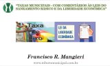 TAXAS MUNICIPAIS - LEIS DO SANEAMENTO BÁSICO E LIBERDADE ECONÔMICAMICA - 3h - A Lei da Liberdade Econômica (Lei nº 13.874/2019) tem gerado dúvidas no campo tributário municipal, especialmente quanto às taxas de polícia cobradas pelas prefeituras para a liberação dos alvarás de localização e funcionamento. Atentos a tais dúvidas, incluímos neste curso um capítulo voltado totalmente às regras da recentíssima Lei da Liberdade Econômica que impactam as fiscalizações municipais. E mais: Qual deve ser o papel de uma taxa dentro no sistema tributário municipal? Será que o Município instituiu corretamente suas taxas? Será que ainda restam algumas taxas para o (seu) Município instituir? Quais critérios vêm sendo aceitos pela nossa jurisprudência para a composição da base de cálculo das taxas? Como o STF e o STJ estão julgando os assuntos relacionados às taxas? 
Com certeza, trata-se de mais um curso com foco eminentemente prático, sem perder de vista os fundamentos teóricos necessários para a compreensão dessa espécie tributária.

 